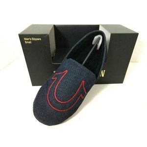 TRUE RELIGION Men's Denim Style Slippers / House Shoes‎ SIZE SMALL (7-8) NIB